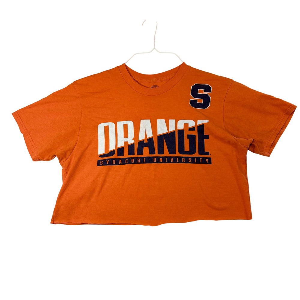 Syracuse University Orange Cropped T-Shirt Rivalry Threads Womens Medium NCAA